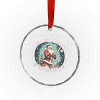 Xmas Sport Crystal Glass Ornament Baseball Player Santa Smashing Through The Snow TS09