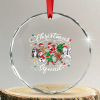 Xmas Squad Crystal Glass Ornament Santa Dabbing Elf Family Matching Pajamas TS10