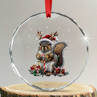 Xmas Squirrel Crystal Glass Ornament Xmas Tree Lights Reindeer Santa Hat Pajamas TS02