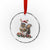 Xmas Squirrel Crystal Glass Ornament Xmas Tree Lights Reindeer Santa Hat Pajamas - Wonder Print Shop