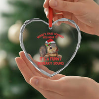 Xmas Squirrel Heart Crystal Glass Ornament It's A Funny Squeaky Sound Xmas Things - Wonder Print Shop