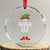 Xmas The Nana Elf Crystal Glass Ornament Funny Grandma Xmas Family Matching - Wonder Print Shop