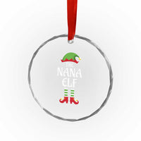 Xmas The Nana Elf Crystal Glass Ornament Funny Grandma Xmas Family Matching TS02