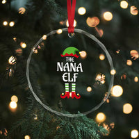 Xmas The Nana Elf Crystal Glass Ornament Funny Grandma Xmas Family Matching TS02