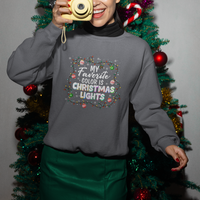 My Favorite Color Is Christmas Lights Colorful Xmas Sweatshirt - Wonder Print Shop