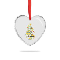 Xmas Tree Construction Excavator Heart Crystal Glass Ornament - Wonder Print Shop
