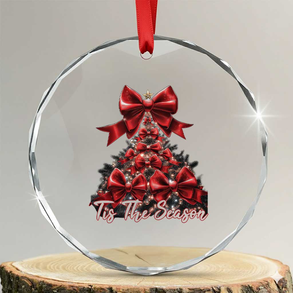 Xmas Tree Coquette Tis The Season Crystal Glass Ornament TS09