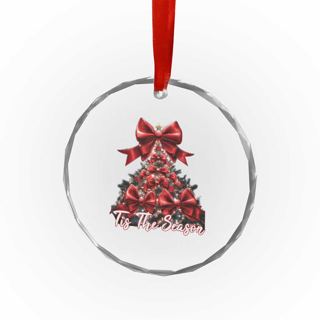 Xmas Tree Coquette Tis The Season Crystal Glass Ornament TS09