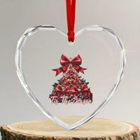 Xmas Tree Coquette Tis The Season Heart Crystal Glass Ornament - Wonder Print Shop