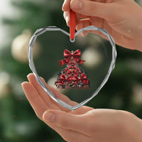 Xmas Tree Coquette Tis The Season Heart Crystal Glass Ornament - Wonder Print Shop