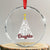 Xmas Tree Crystal Glass Ornament Red Plaid Daughter - Wonder Print Shop