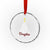Xmas Tree Crystal Glass Ornament Red Plaid Daughter - Wonder Print Shop