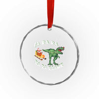 Xmas Tree Rex Fa Ra Rawr Dinosaur Crystal Glass Ornament TS09
