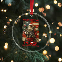 Xmas Veteran Crystal Glass Ornament Peace Best Gift To The Nation Santa Army TS09
