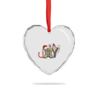 Xmas Veterans Heart Crystal Glass Ornament Joy Candy Cane American Flag - Wonder Print Shop