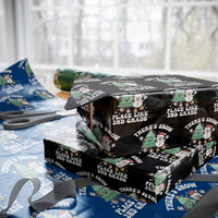 XmasTeacher Wrapping Paper Roll There’s Snow Place Like 2nd Grade Merry Xmas Retro Groovy