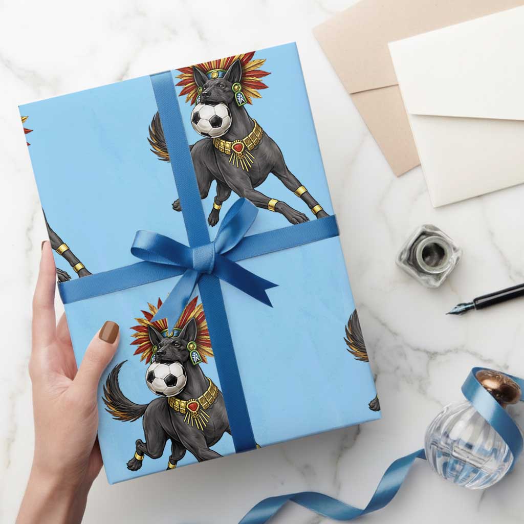 Xolo Dog Soccer Aztec Mexican Fan Gift Wrapping Paper Roll