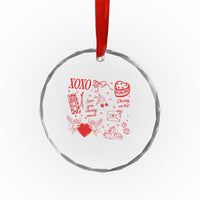 Xoxo Valentines Day Crystal Glass Ornament Love You Cherry Much Vintage Coquette