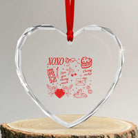 Xoxo Valentines Day Heart Crystal Glass Ornament Love You Cherry Much Vintage Coquette
