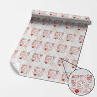 Xoxo Valentines Day Wrapping Paper Roll Love You Cherry Much Vintage Coquette