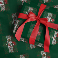 Y Si Si Mexican Flag Floral Folk Art Wrapping Paper Roll Viva Mexico Pride for Soccer Football Fans