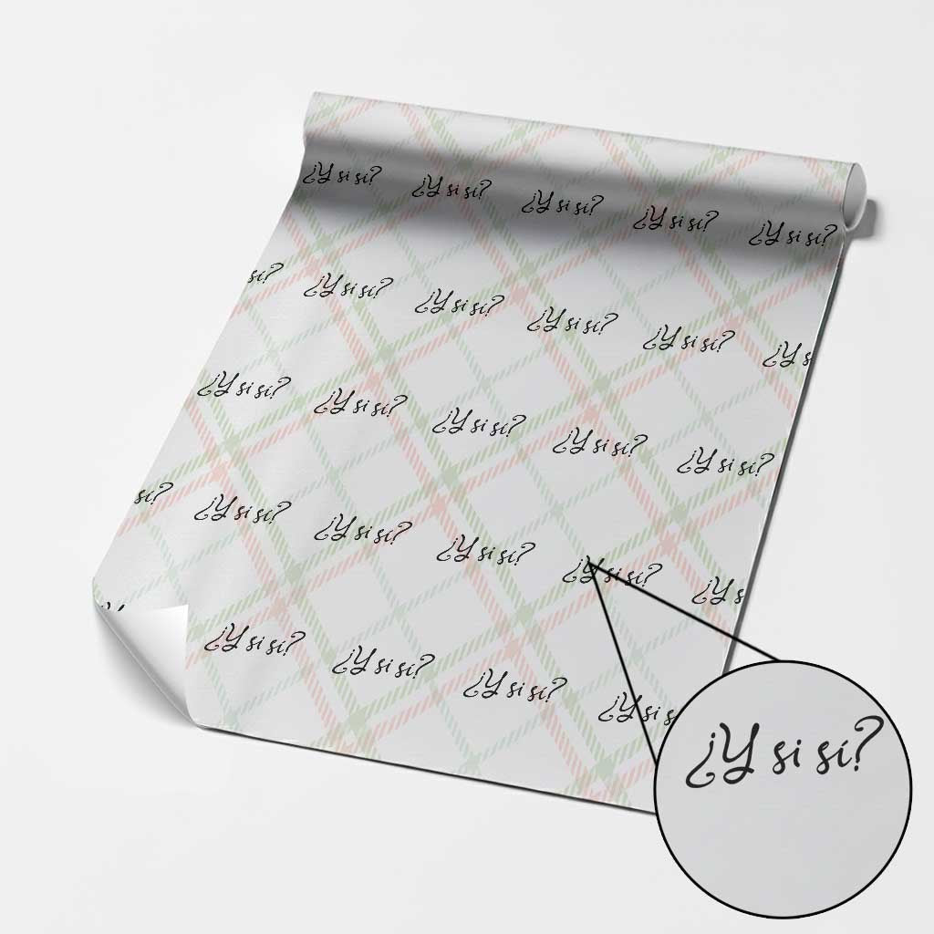 Y Si Si Minimalist Typography Wrapping Paper Roll What If Mexico Slang Spanish