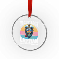 Yacht Rock Captain Crystal Glass Ornament Funny Boating Party Music - Wonder Print Shop