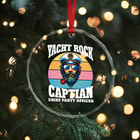 Yacht Rock Captain Crystal Glass Ornament Funny Boating Party Music - Wonder Print Shop