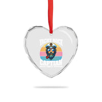 Yacht Rock Captain Heart Crystal Glass Ornament Funny Boating Party Music - Wonder Print Shop