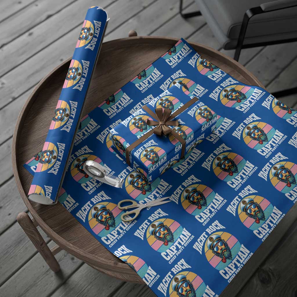 Yacht Rock Captain Wrapping Paper Roll Funny Boating Party Music - Wonder Print Shop
