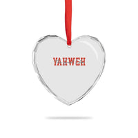 Yahweh The Great I Am Heart Crystal Glass Ornament Christian Religious Faith - Wonder Print Shop