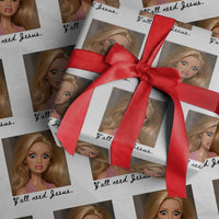 Ya'll Need Jesus Disgusted Face Christian Funny Wrapping Paper Roll