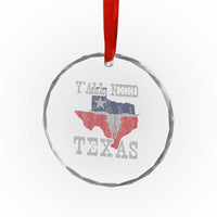 Yall Need Texas Crystal Glass Ornament State Map Vintage - Wonder Print Shop