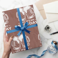 Yay Its My Beerday Wrapping Paper Roll Funny Birthday Party Gift For Beer Lovers