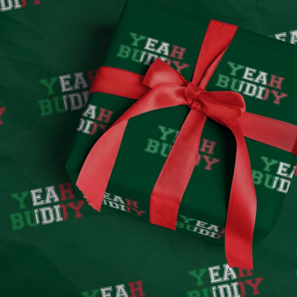 Yeah Buddy Italian Flag Wrapping Paper Roll Vintage Retro - Wonder Print Shop