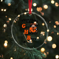 Yeah I Like GHB Gay Hockey Boys Crystal Glass Ornament LGBTQ Pride Hockey Fan - Wonder Print Shop