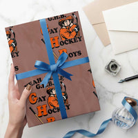 Yeah I Like GHB Gay Hockey Boys Wrapping Paper Roll LGBTQ Pride Hockey Fan - Wonder Print Shop