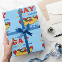 Yeah I’m GAY Got A Yearning For Hot Dogs Wrapping Paper Roll Funny Foodie Humor Retro Graphic