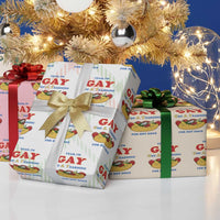 Yeah I’m GAY Got A Yearning For Hot Dogs Wrapping Paper Roll Funny Foodie Humor Retro Graphic