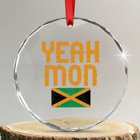 Yeah Mon Jamaican Pride Crystal Glass Ornament Jamaican Vacation Jamaica Reggae Roots - Wonder Print Shop
