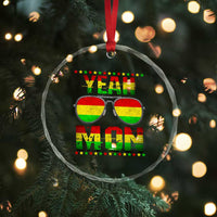 Yeah Mon Jamaican Pride Crystal Glass Ornament Jamaican Vacation Jamaica Reggae Sunglasses - Wonder Print Shop