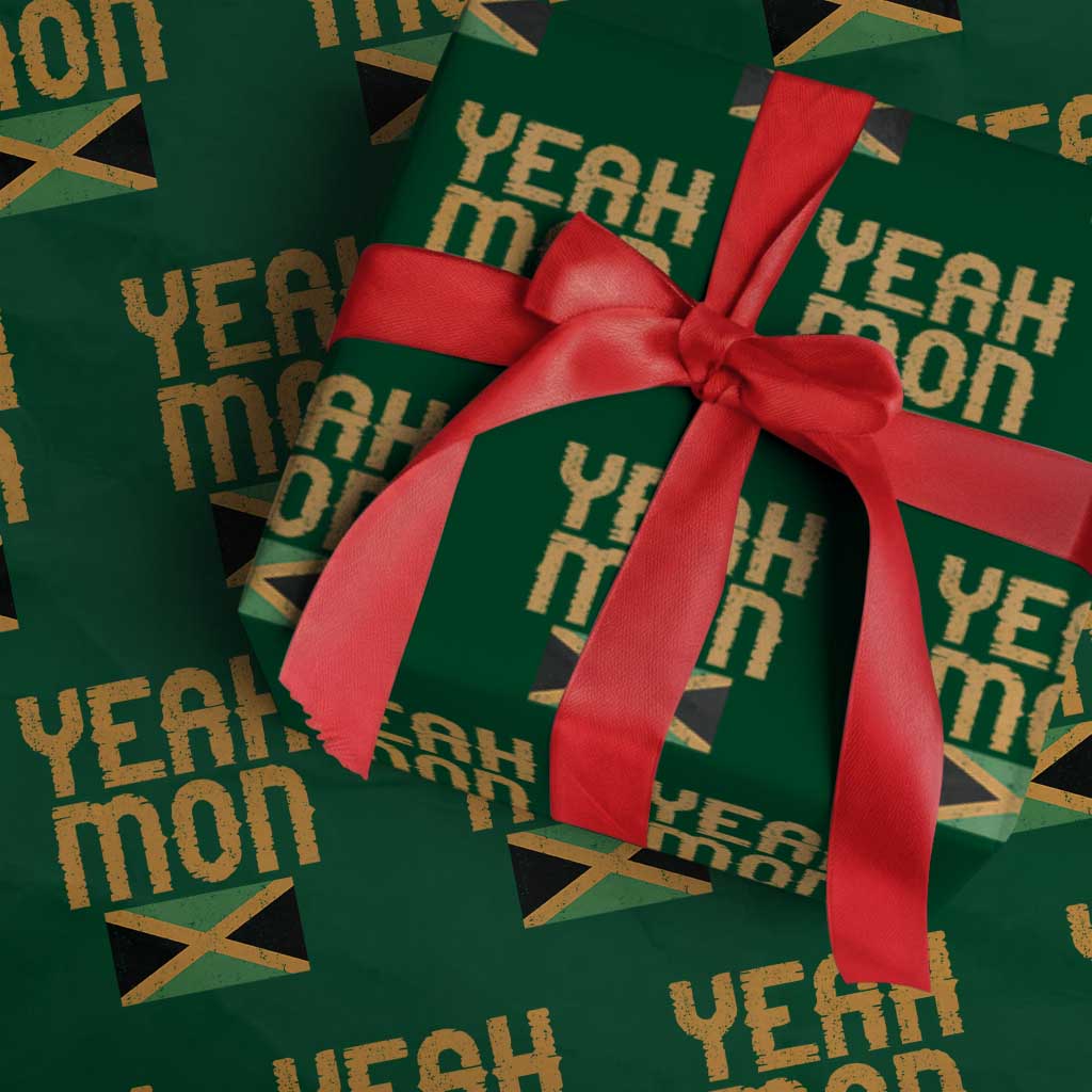 Yeah Mon Jamaican Pride Wrapping Paper Roll Jamaican Vacation Jamaica Reggae Roots - Wonder Print Shop