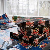 Year of The Fire Horse 2026 Wrapping Paper Roll Chinese New Year Peony Flower - Wonder Print Shop