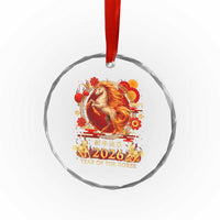 Year of The Fire Horse Crystal Glass Ornament Funny Chinese Zodiac Lunar New Year 2026 - Wonder Print Shop