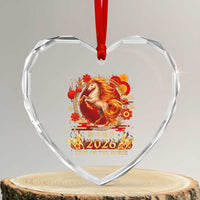 Year of The Fire Horse Heart Crystal Glass Ornament Funny Chinese Zodiac Lunar New Year 2026 - Wonder Print Shop