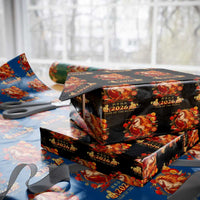 Year of The Fire Horse Wrapping Paper Roll Funny Chinese Zodiac Lunar New Year 2026 - Wonder Print Shop