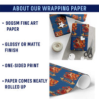 Year of The Fire Horse Wrapping Paper Roll Funny Chinese Zodiac Lunar New Year 2026 - Wonder Print Shop