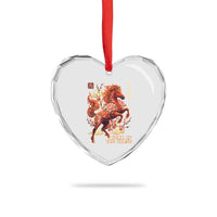 Year of the Horse Chinese New Year Heart Crystal Glass Ornament Floral Zodiac Horse Lunar Festival - Wonder Print Shop