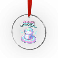 Year Of The Snake 2025 Crystal Glass Ornament Cute Snake Happy New Year TS09