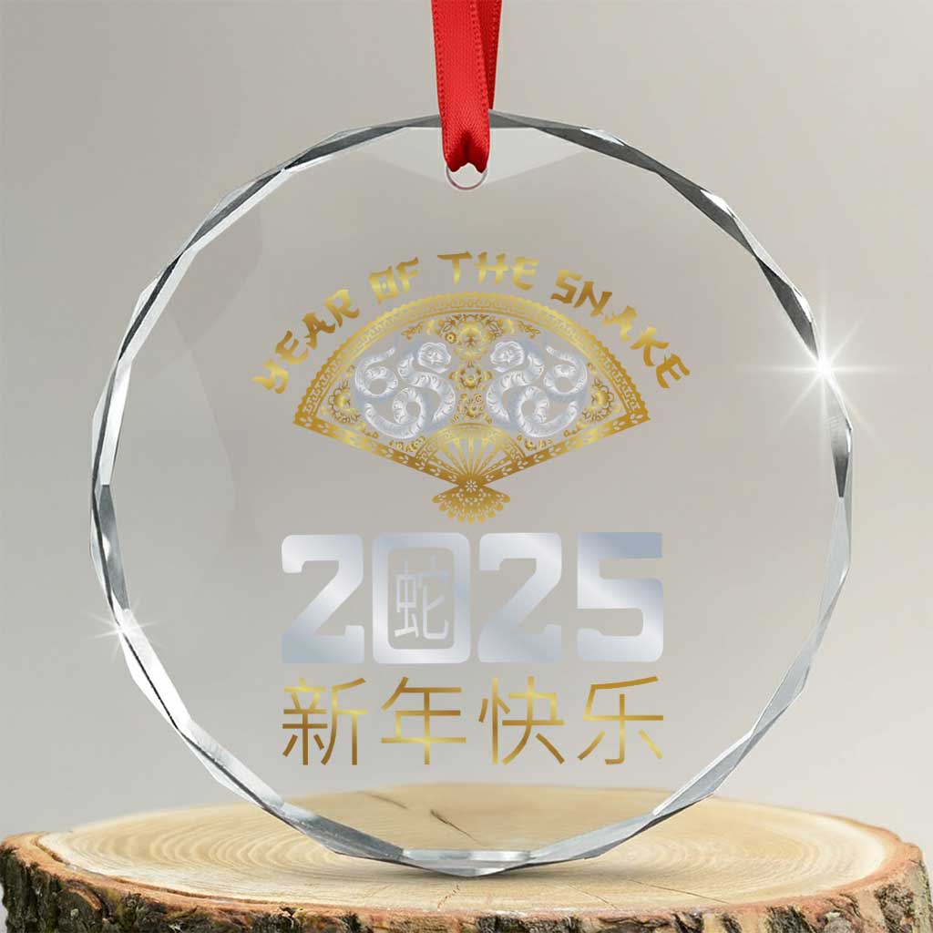 Year Of The Snake 2025 Crystal Glass Ornament Happy New Year Chinese China - Wonder Print Shop